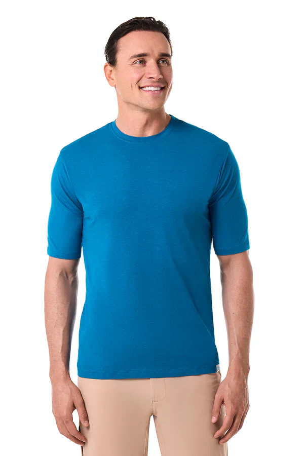 Coolibar – UV-shirt voor heren – Korte mouw – Morada Everyday – Bluejay