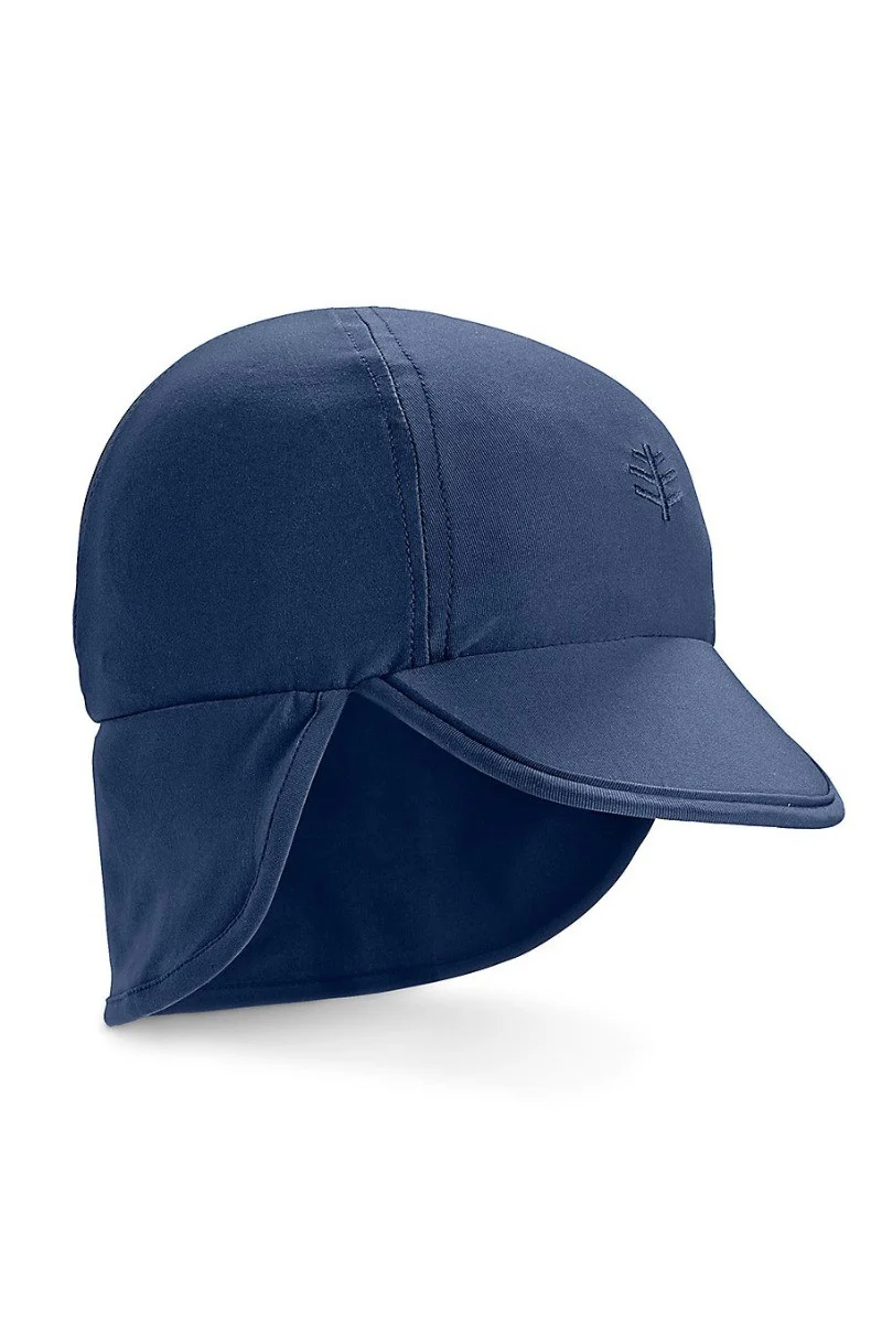 Coolibar – UV Zonnepet voor baby’s met nekflap – Splashy – Navy