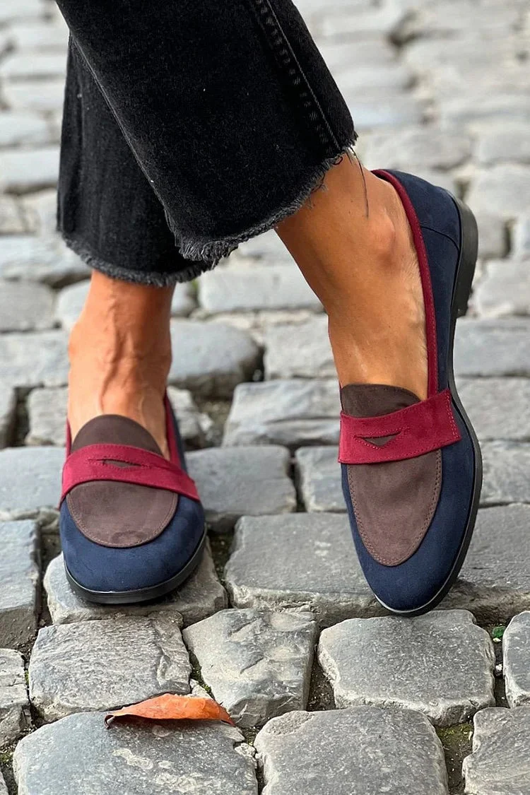 Ronde Neus Mocassins met Kleine Hak voor Vrouwen | Ideaal voor Kantoor en Dagelijkse Uitjes