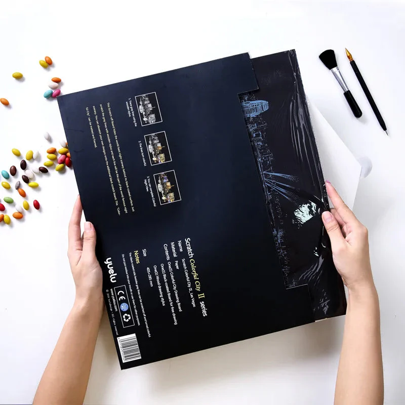 5D kras kunstplaat | Het ultieme artistieke avontuur voor alle leeftijden | Incl. Gratis houten kraspen