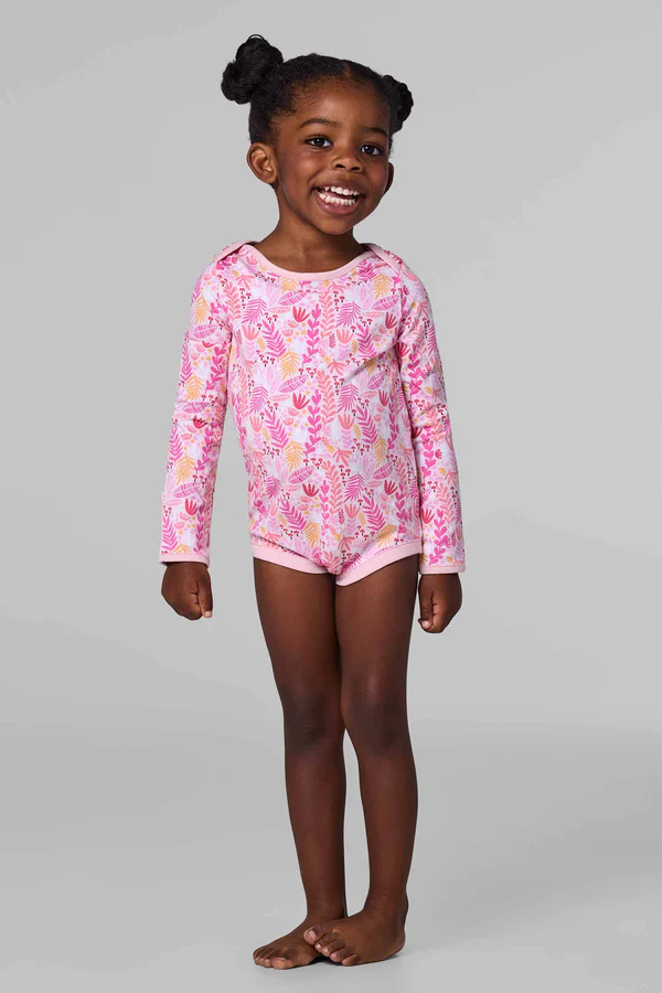 Coolibar Baby UV beschermende pakje – Soft Pink Blooming Forest