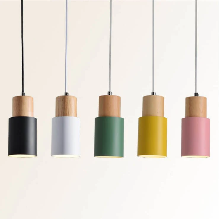 Metaal Hout Hanglamp | Modern Industrieel Ontwerp