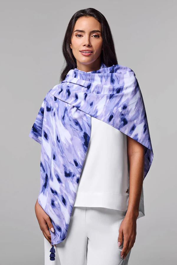 Coolibar – UV-Shawl – Minneola – Dusk Ikat Watercolor