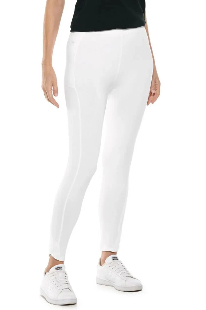 Coolibar – UV-zomerlegging voor dames – LumaLeo – Effen – Wit