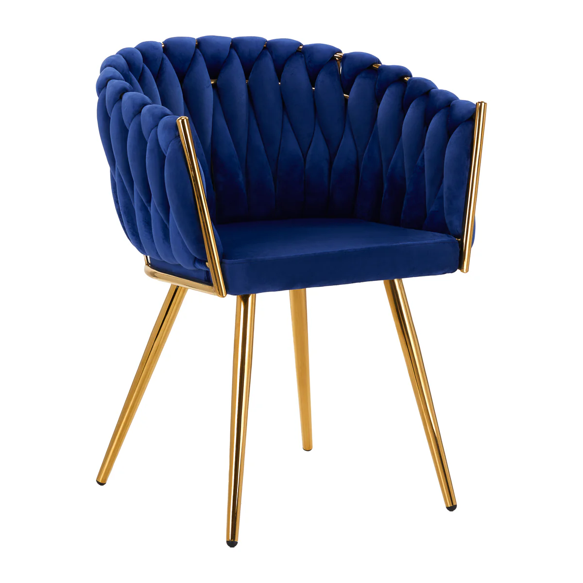 Salonstoel Fluweel Metaal 4Rico QS-GW06G Blauw