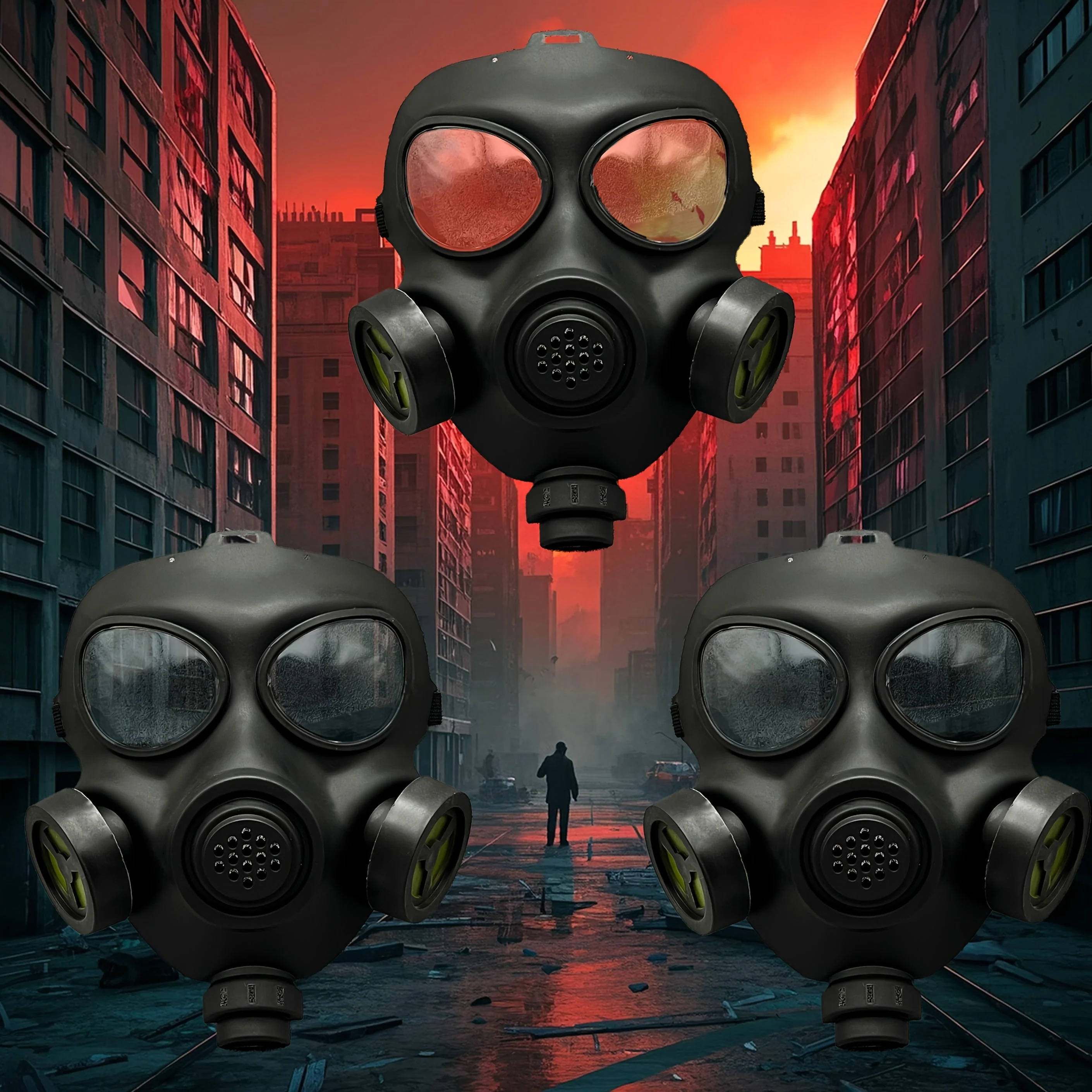 Tactische Volledige Gezicht Halloween Gasmasker voor Mannen | Post-Apocalyptische Cosplay