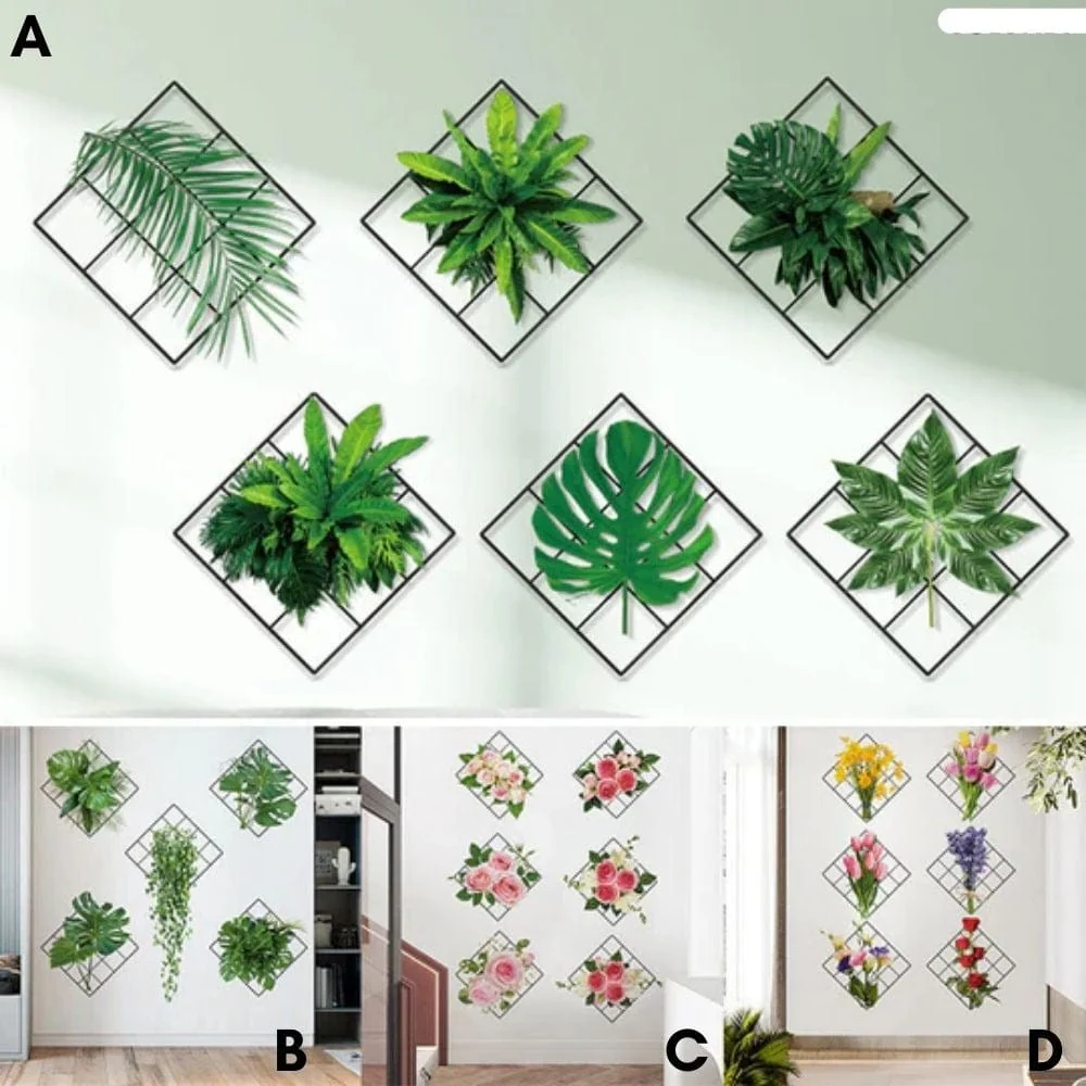 50% KORTING  |  3D Groene Planten Muurstickers