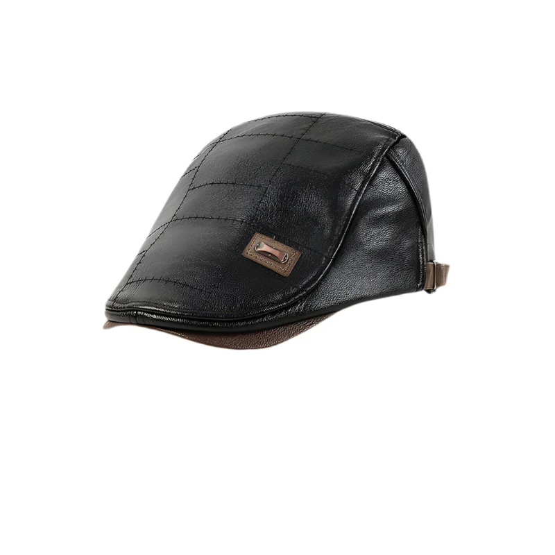 ElderLux Pluche Leren Baret | Gezellige elegantie voor een warme winterervaring