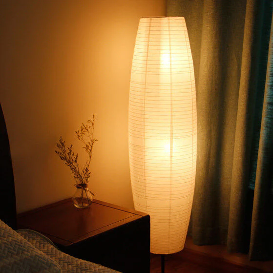 Noordse rijstpapier zuilen 2-licht vloerlamp