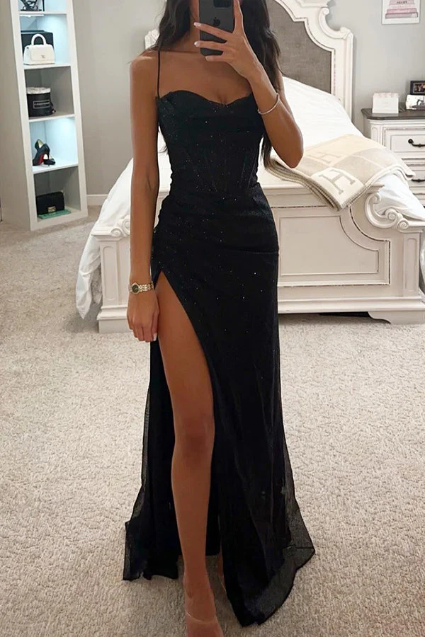 Maxi-jurk met pailletten en corset voor zomer 2026 – Glamoureus – Celeste