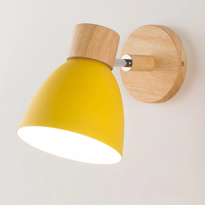 Modern Minimalistische Houten Conus LED Wandlamp | 1-Lamp