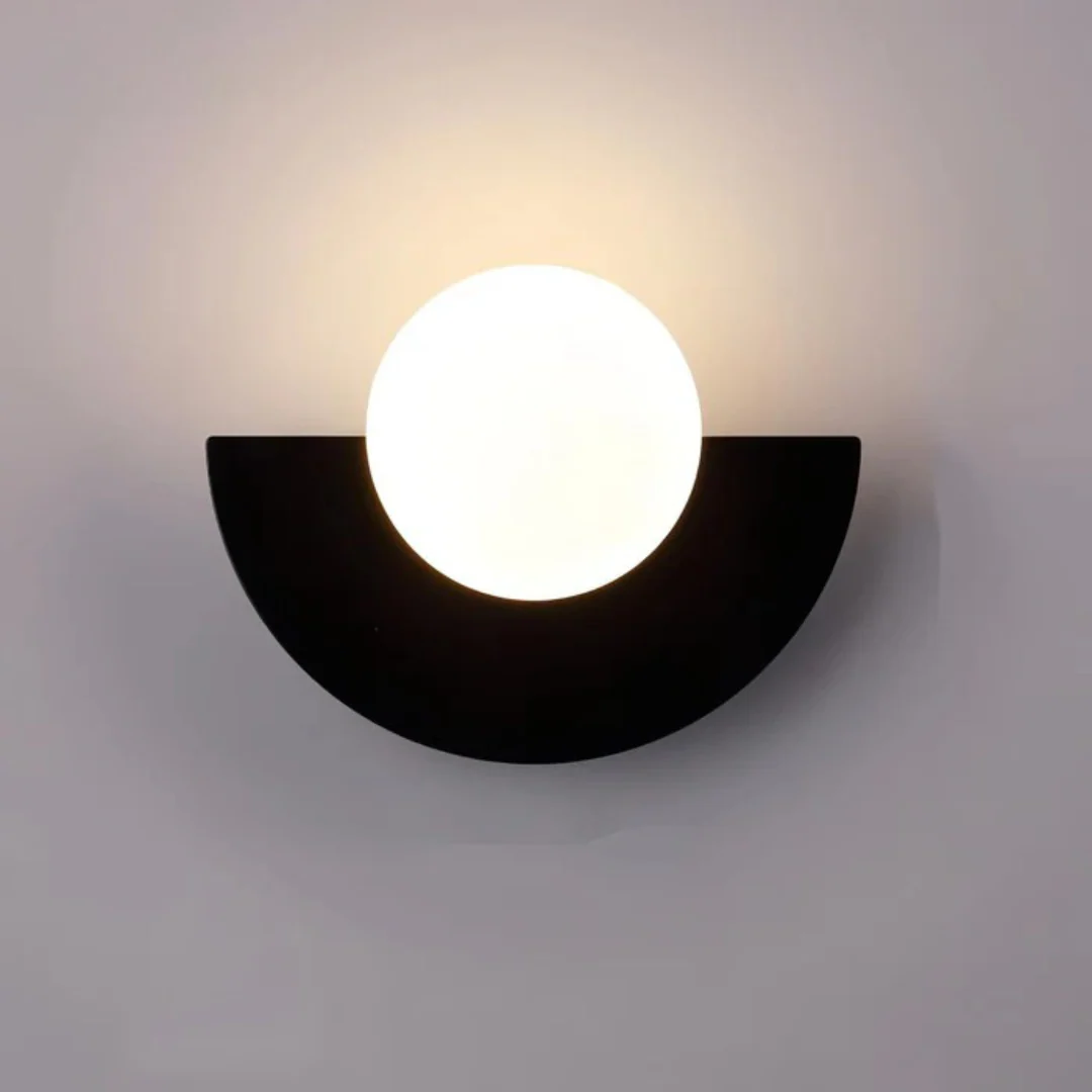 Moderner minimalistische glazen globe wandlamp LED 1-licht