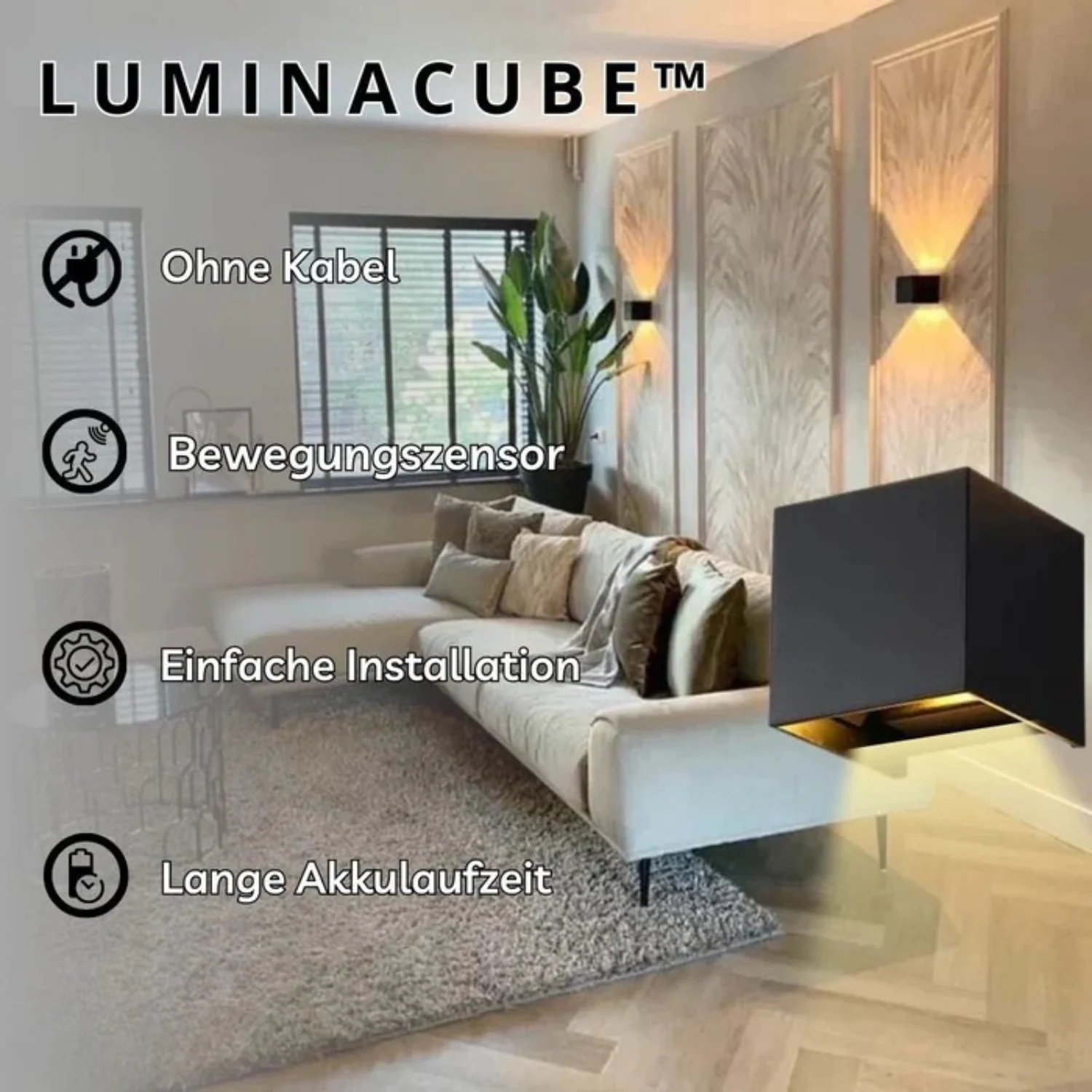LuminaCube – De draadloze en luxe wandlamp!