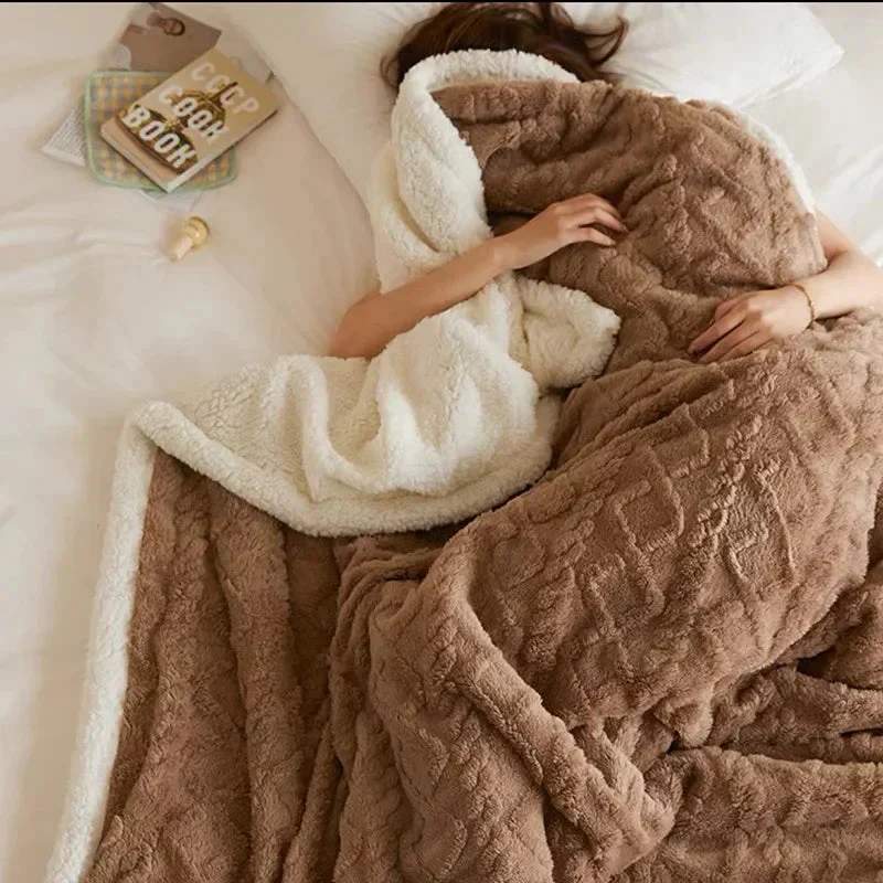 Dik Lamswollen Winter Fleece Deken – LuxyCozy