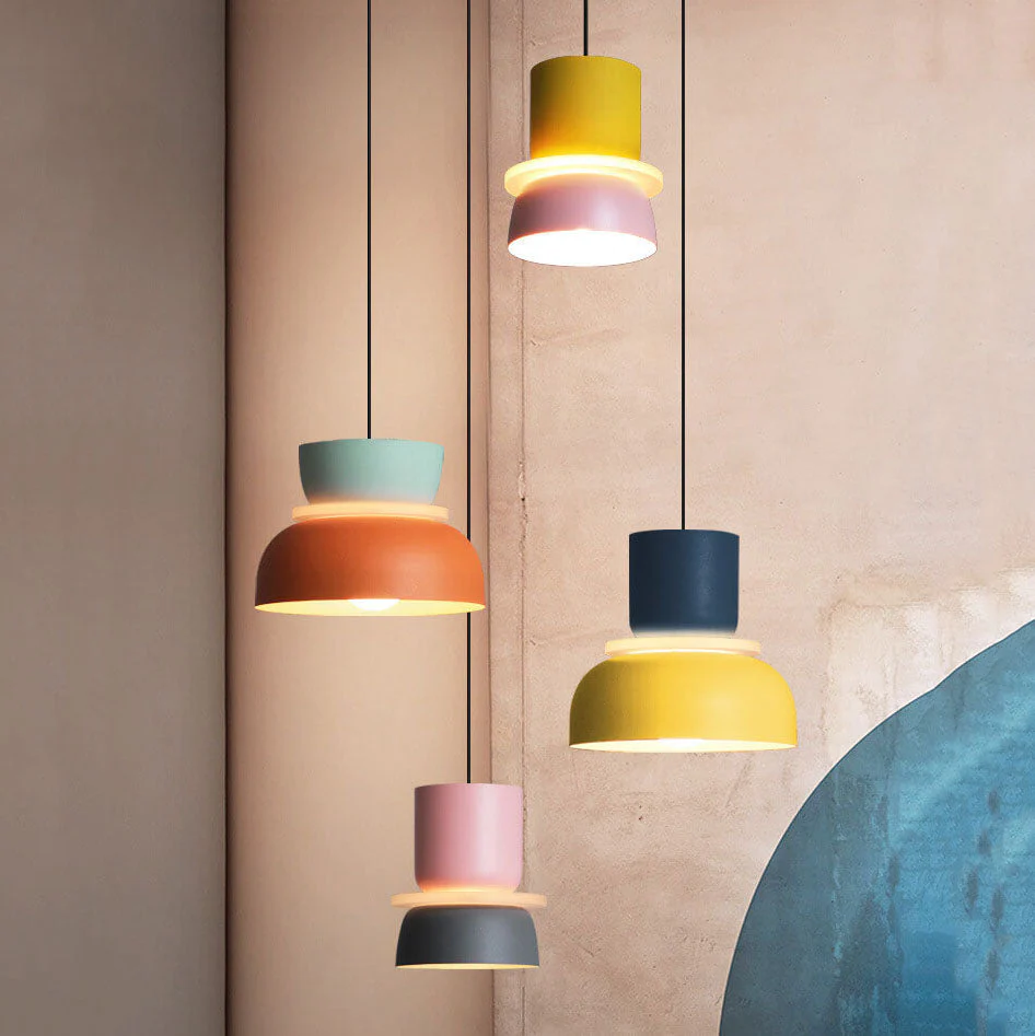 Nordic Kleurige Macaron 1-Licht LED-Pendelleuchte