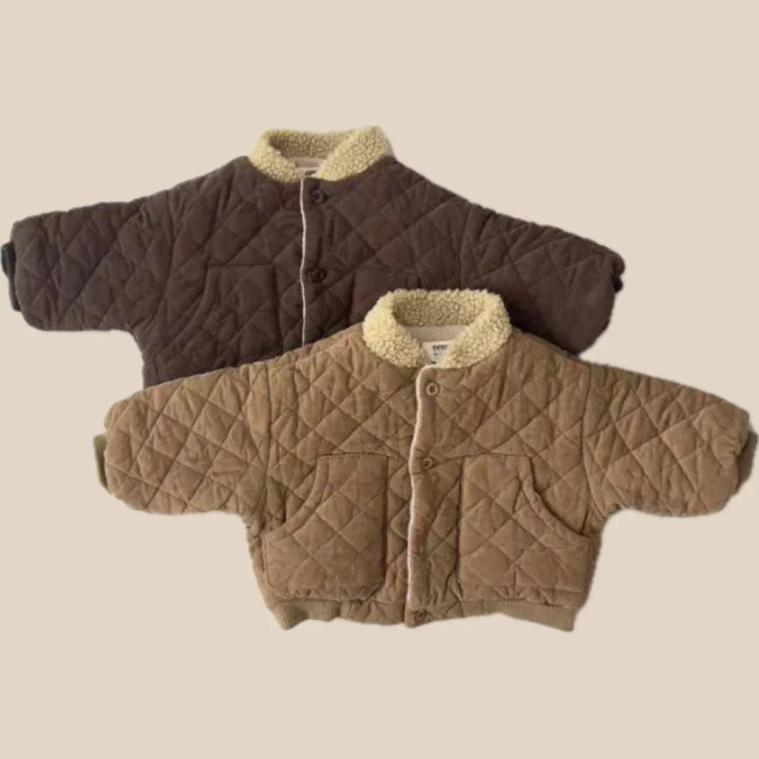 WarmNest Gevoerde Kinderjas – Zachte Sherpa-voering & Comfortabele Winterjas voor Jongens