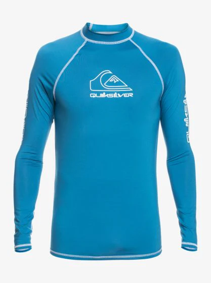 Quiksilver – UV Rashguard voor mannen – On Tour Lange mouw – UPF50 – Snorkel Blue – Blauw