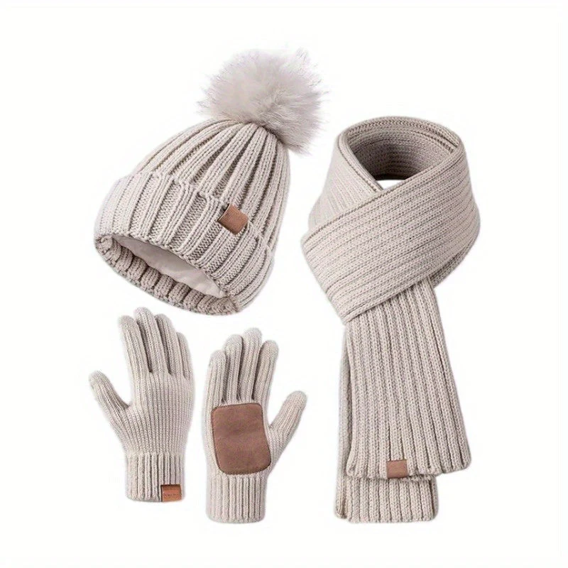 WinterWarm 3-in-1 Set – Muts, Sjaal en Touchscreen-Handsch gloves
