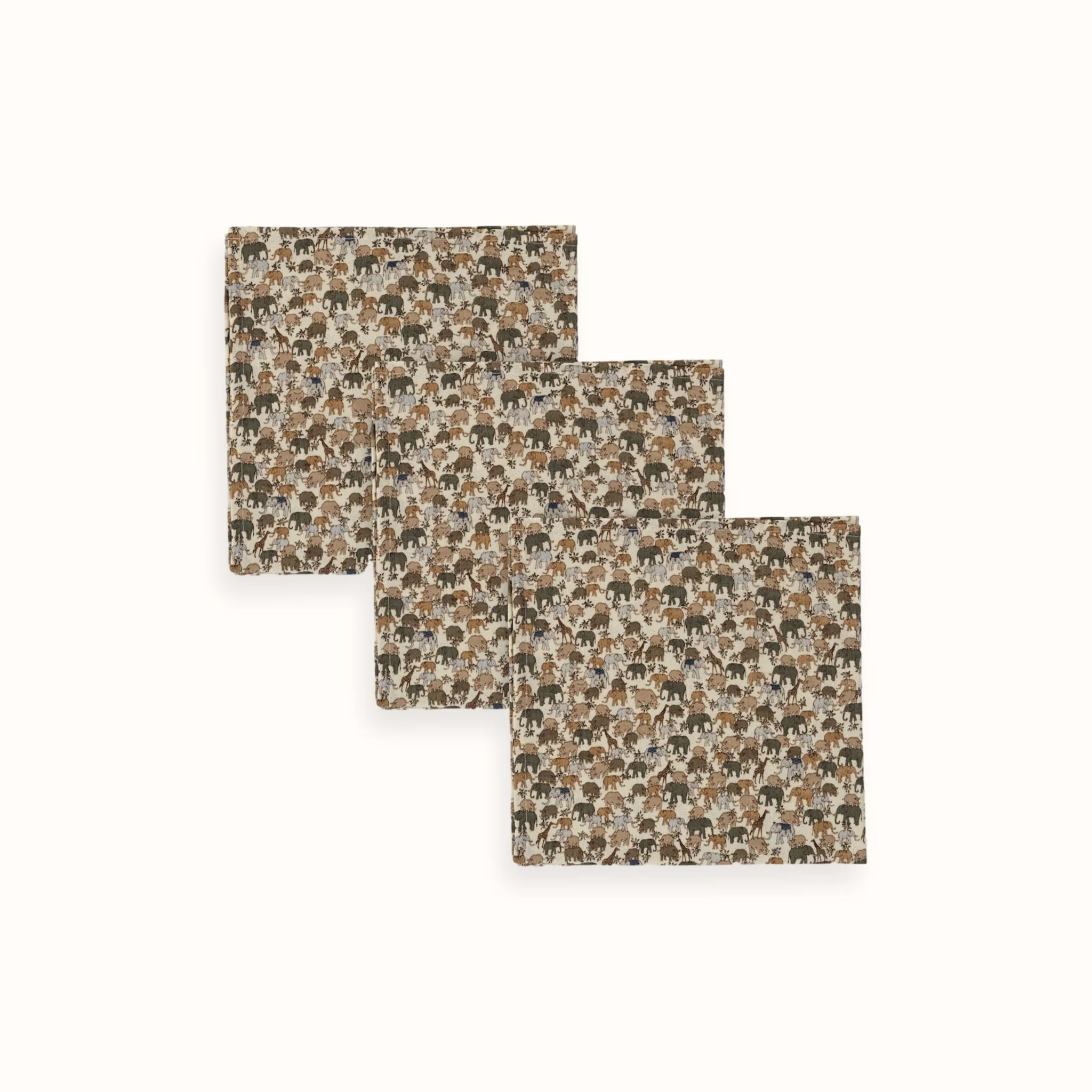 3 pack muslin cloth gots safari | konges slojd