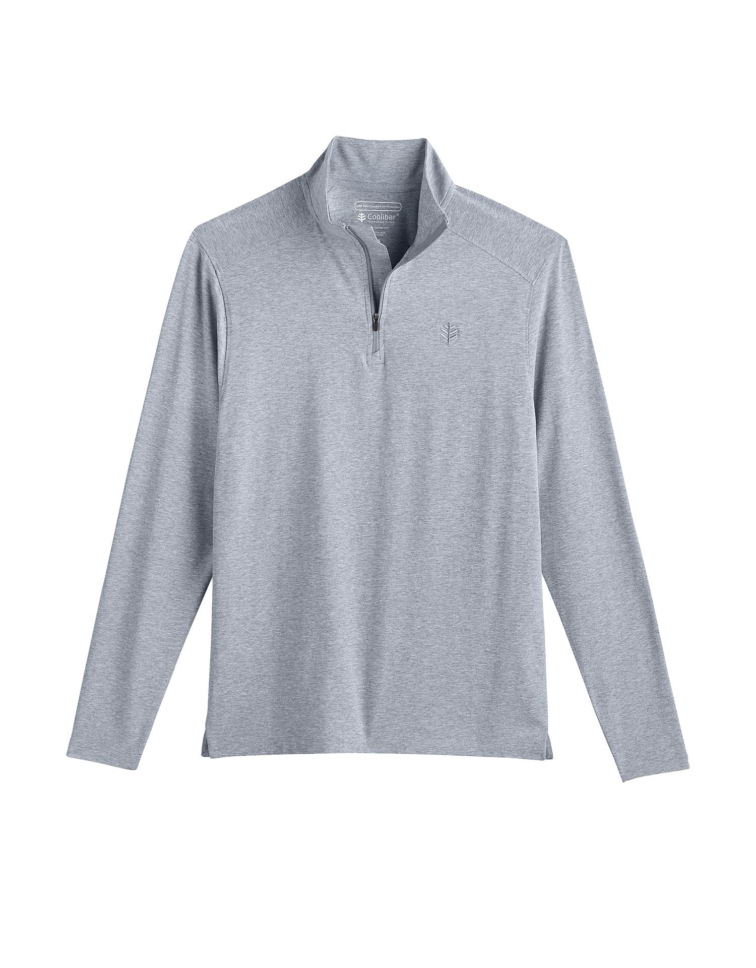 Coolibar – Casual UV Trui met kwart rits voor heren – Sonora – Grijs
