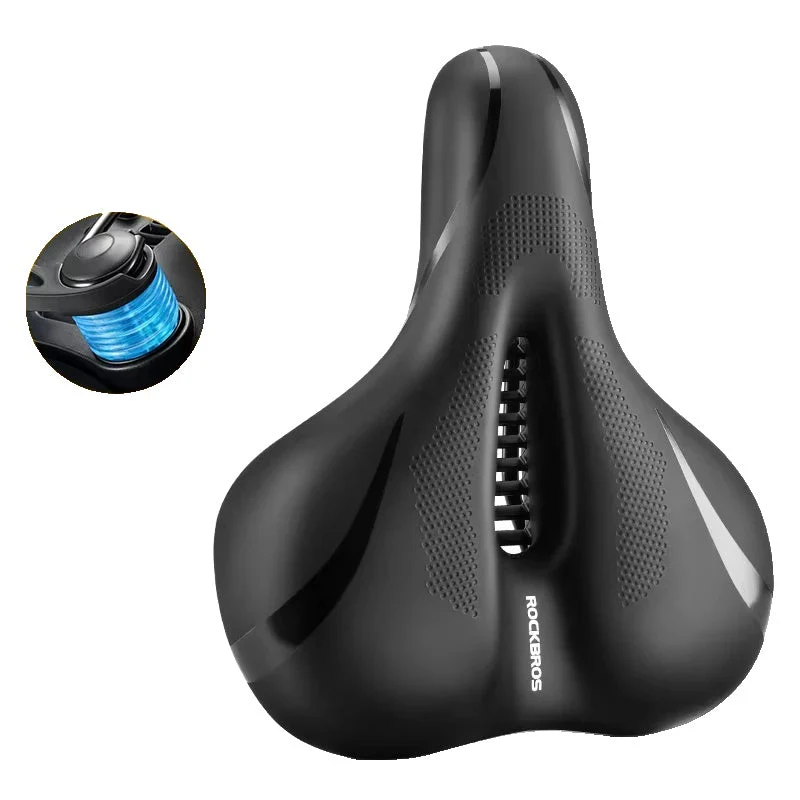 Comfortabele Fietszaad met Schokabsorptie en Ademend Ontwerp – Ergonomisch Fietszitje met Verdikte Siliconen Kussen