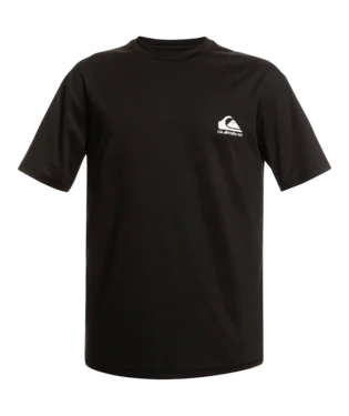Quiksilver – UV-Zwemshirt met korte mouwen voor mannen – Logo – Zwart