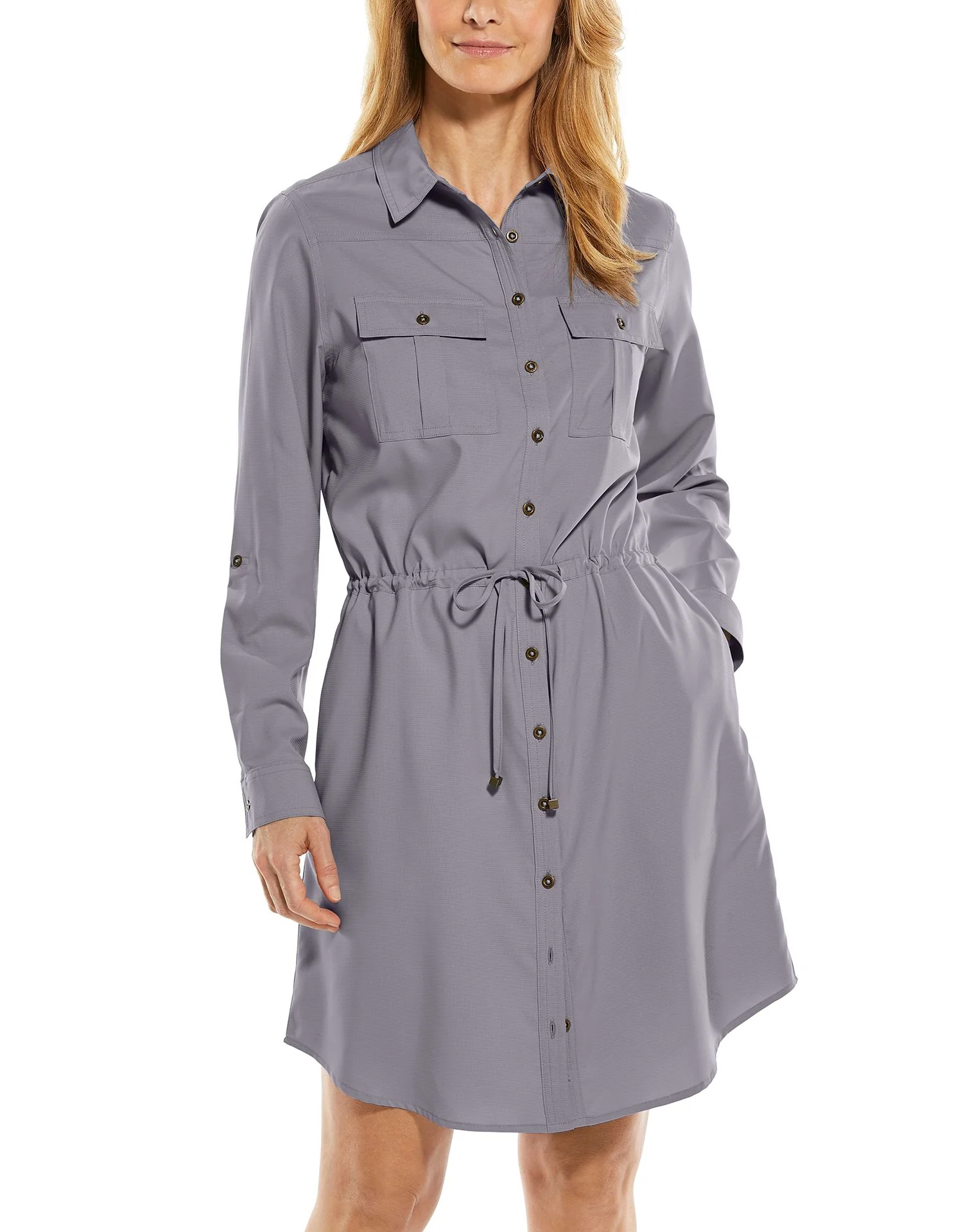 Coolibar – UV Blousejurk voor dames – Napa Travel Tunic – Donkergrijs