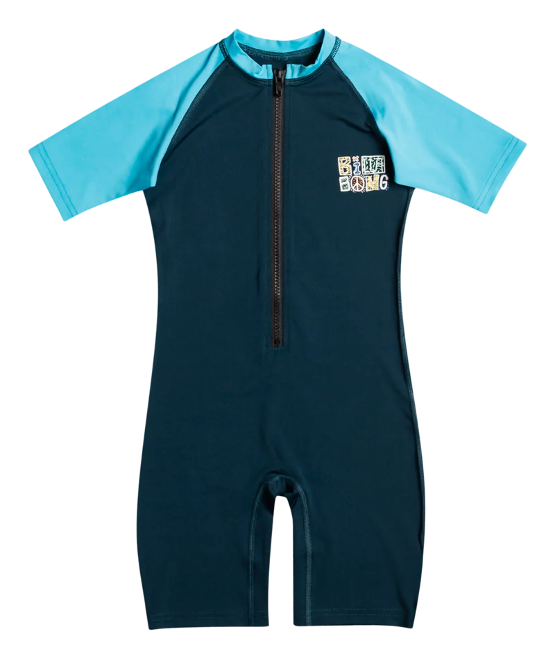 Billabong – UV-Zwempak met korte mouwen voor jongens – Combi – UPF50+ – Blauw