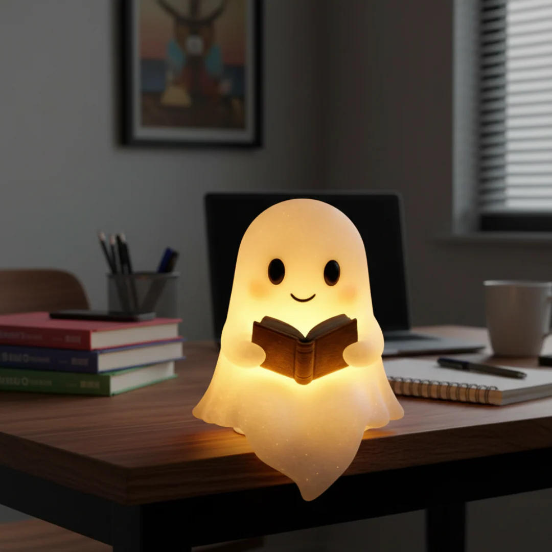NachtGeest Lamp – Handgemaakte Decoratieve Nachtlamp met Warm Licht