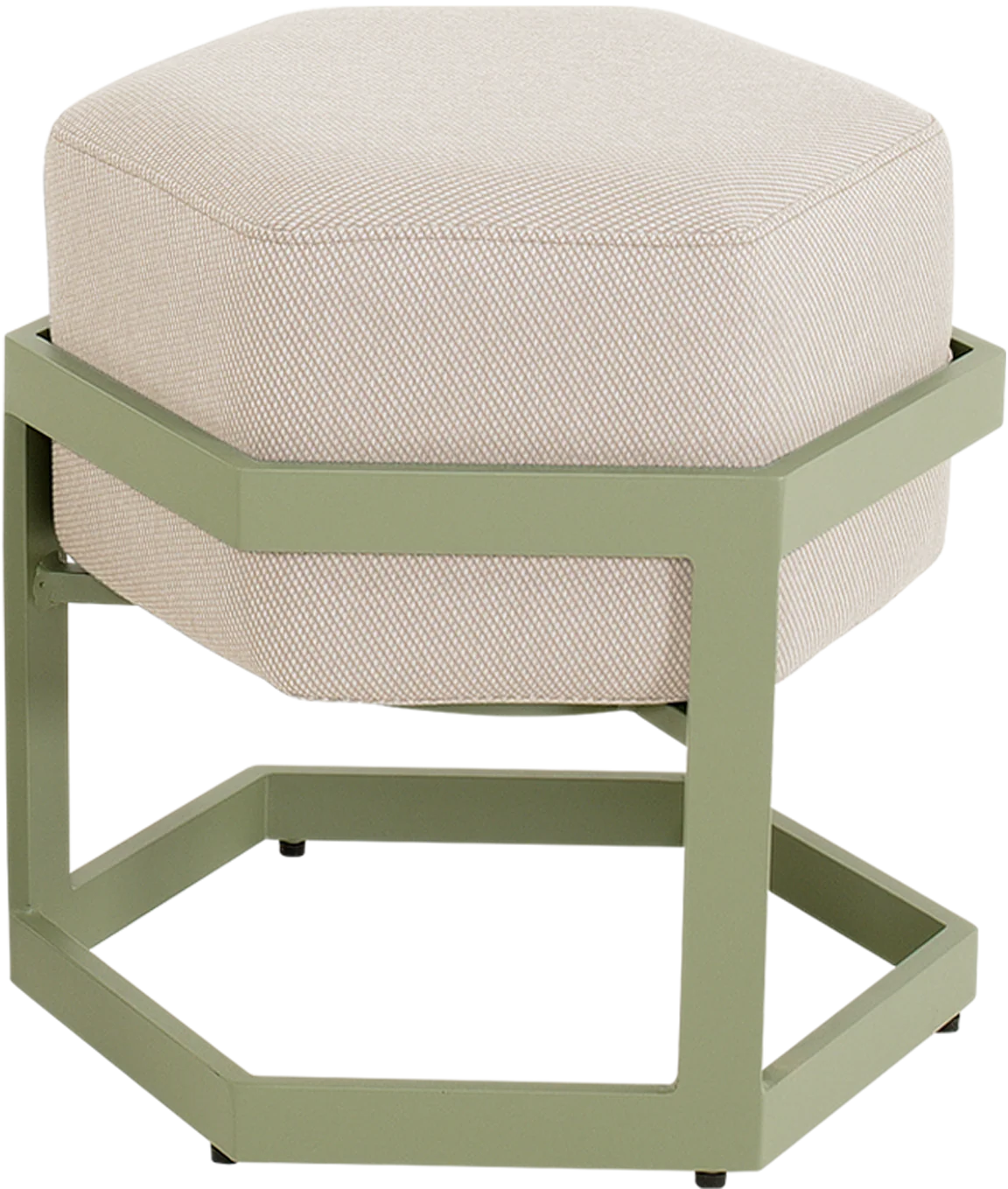Hocker Esagono 48×41,5×47,5cm zachtgroen