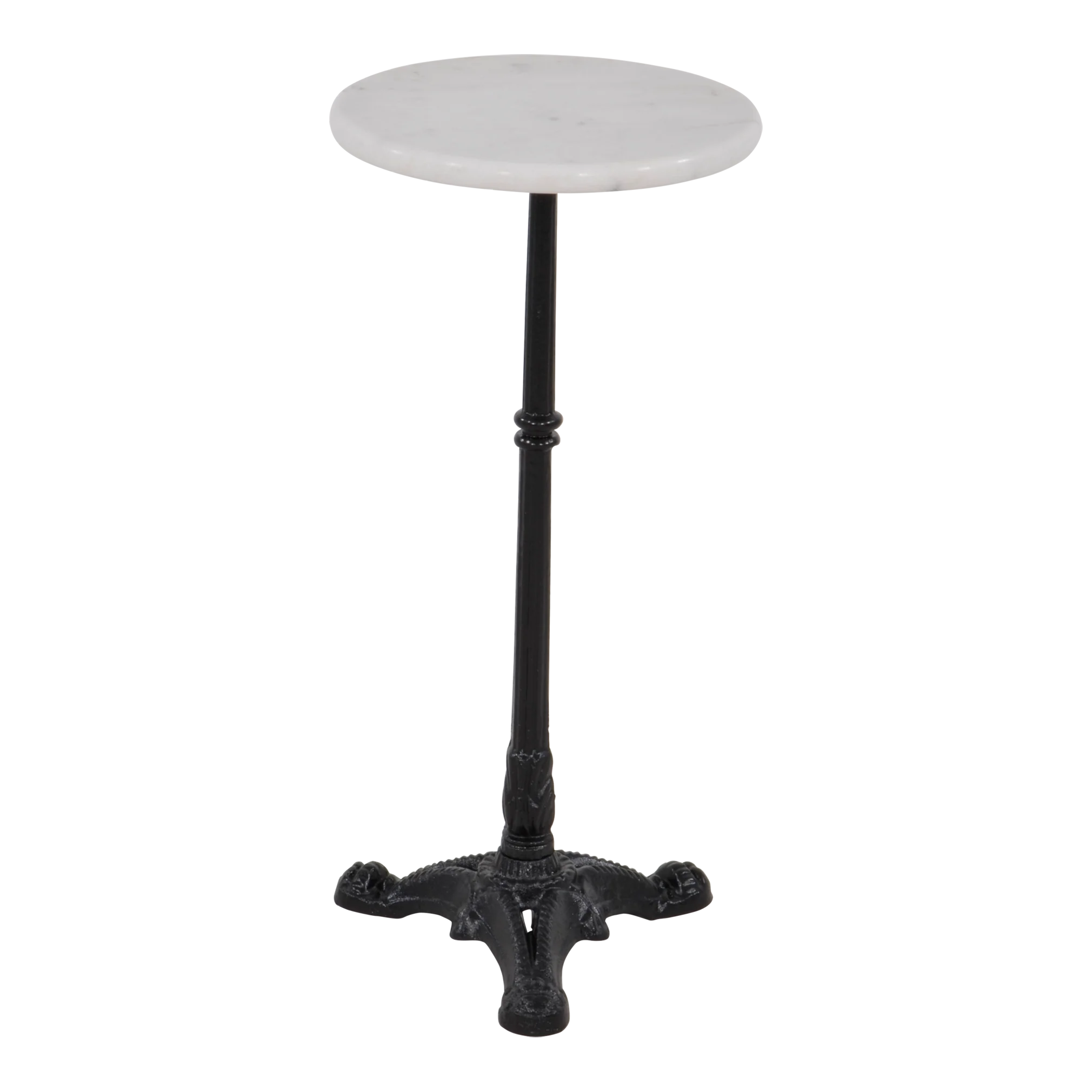 Bijzettafel marmer wit Ø30x60cm