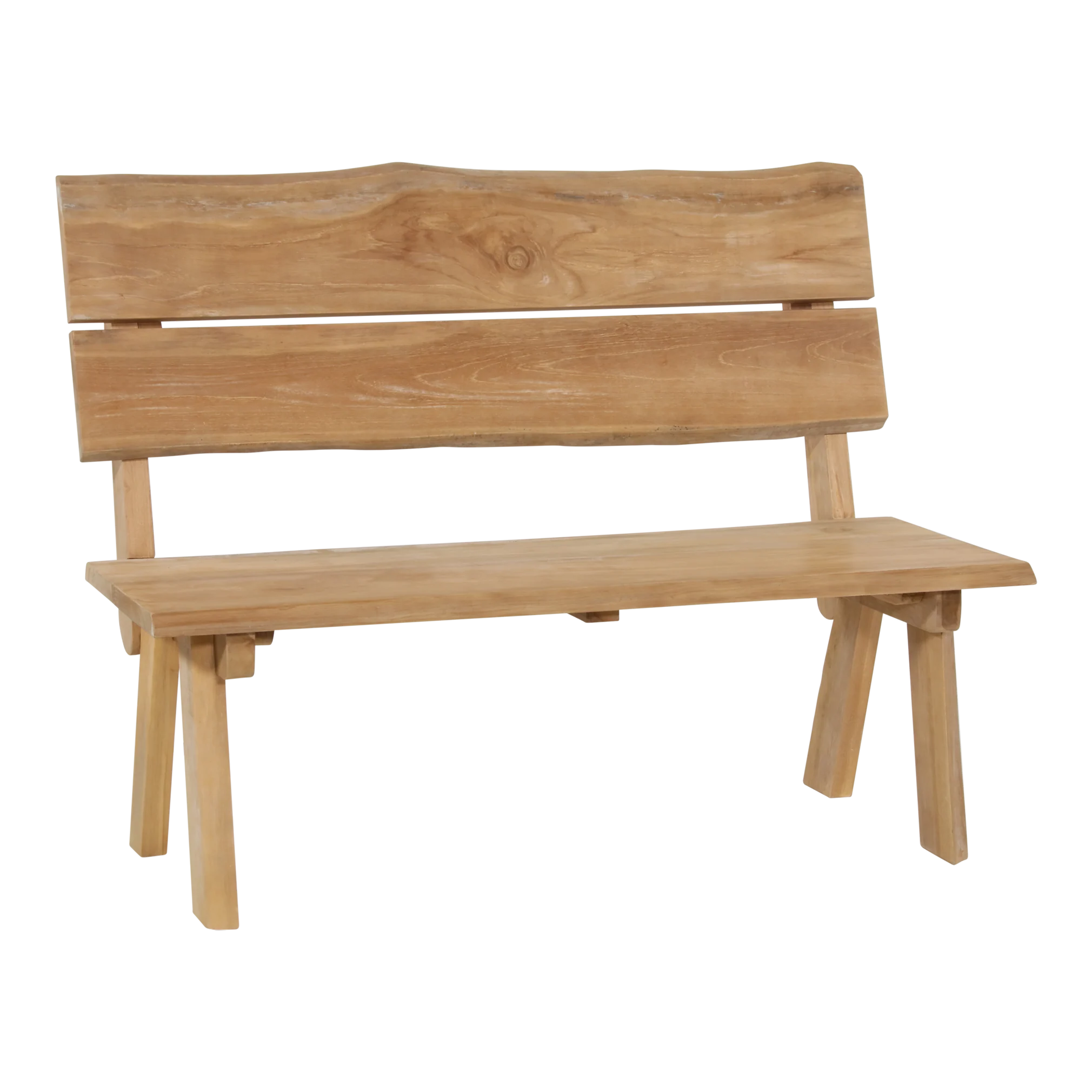Bank teak boomstam 130cm