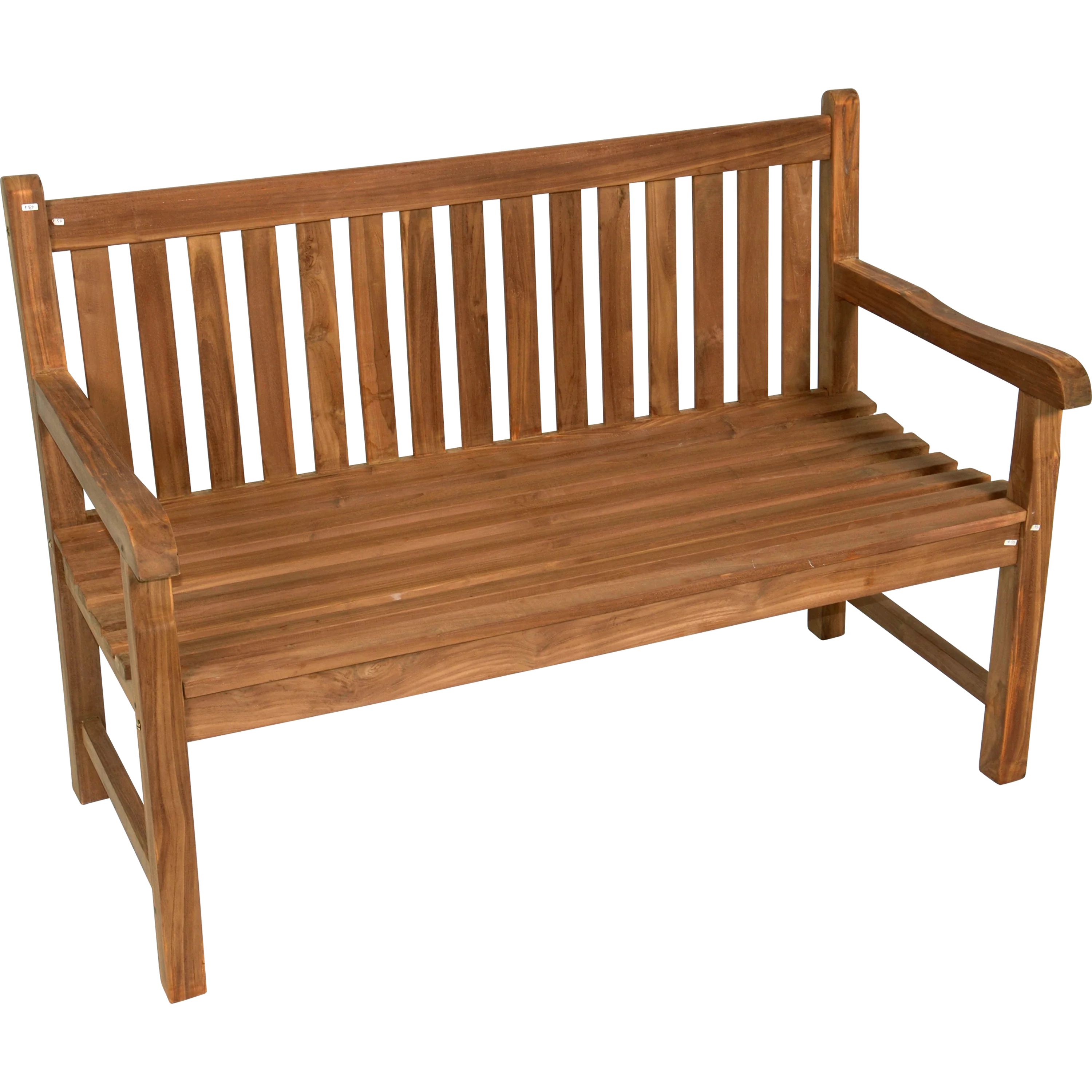 Bank teak rechte rug 130cm