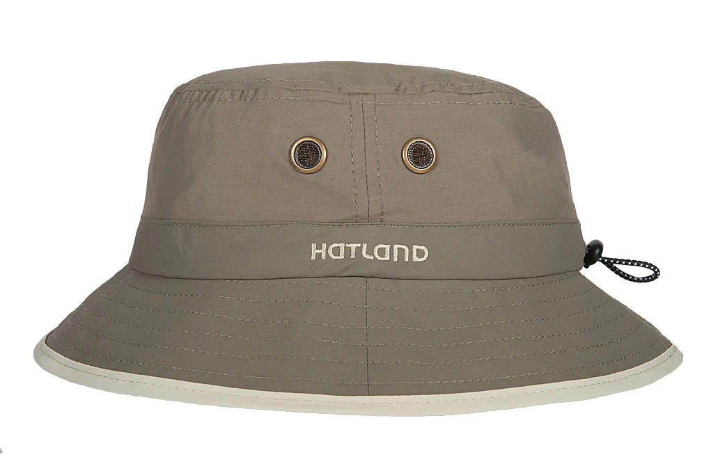 Hatland – UV Bucket hoed voor heren – Sal – anti-muggen – Olijfgroen