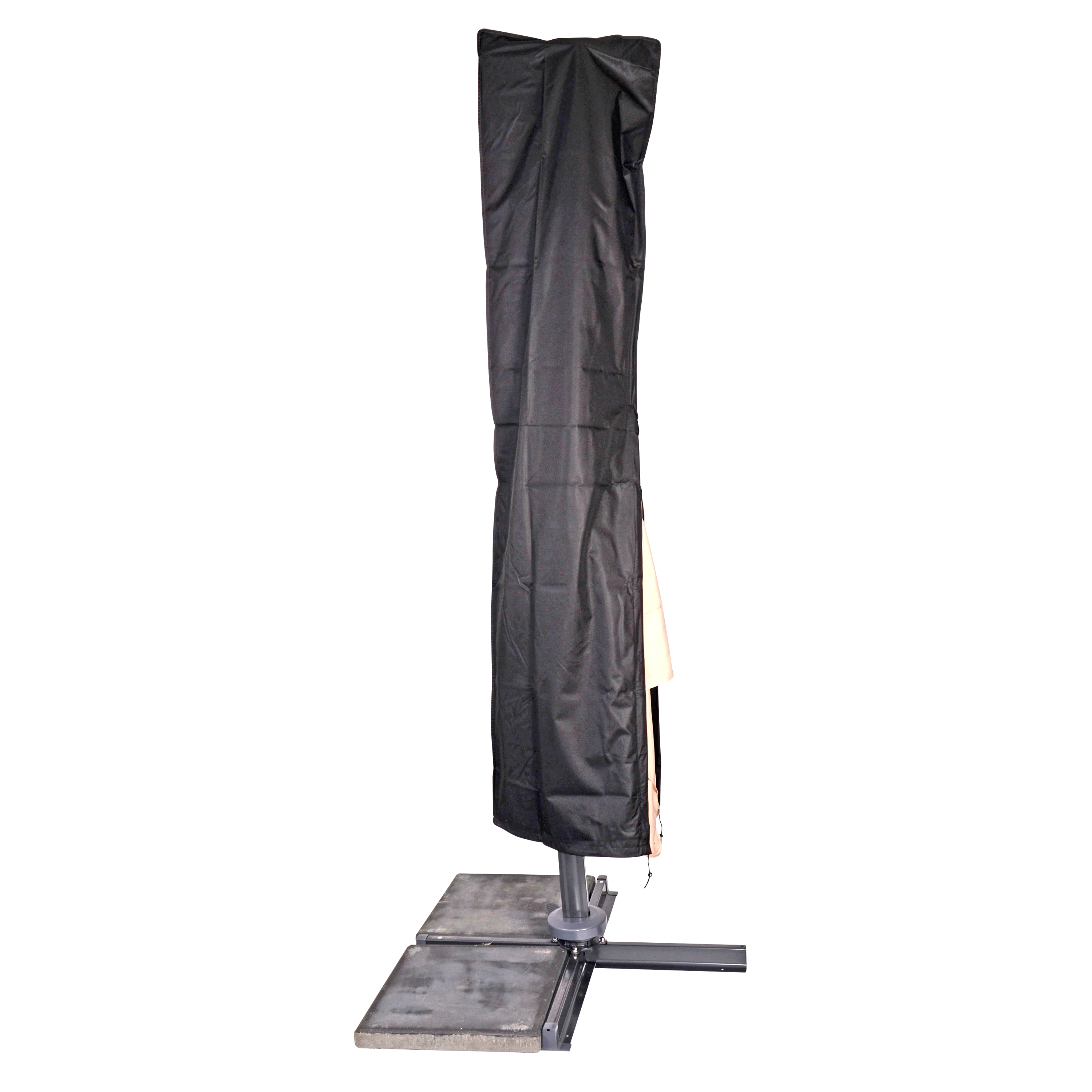 Beschermhoes zwart zweefparasol,stok, Ø3,5m/3x3m, waterdicht