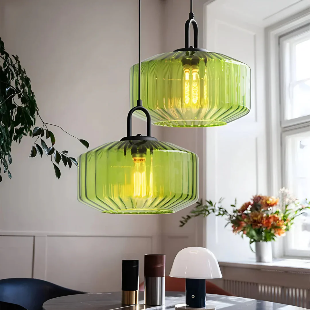 Mireta – Retro Gekleurd Glazen Hanglamp