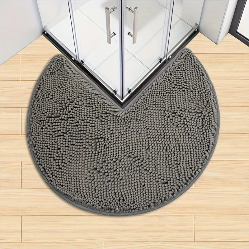 Ronde LuxeChen Badmat Ultra-Zacht Chenille – Antislip & Sneldrogend