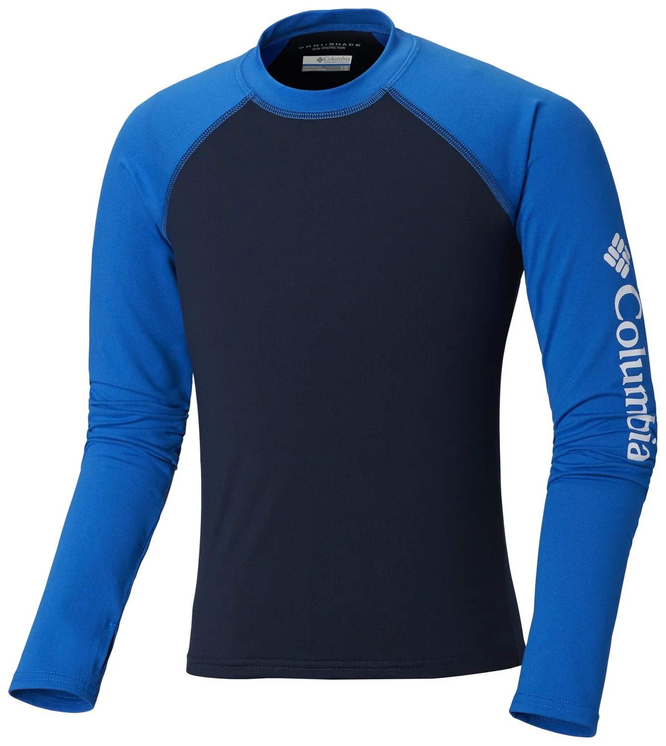 Columbia UV Shirt Lange Mouw Sandy Shores Navy, Super Blue