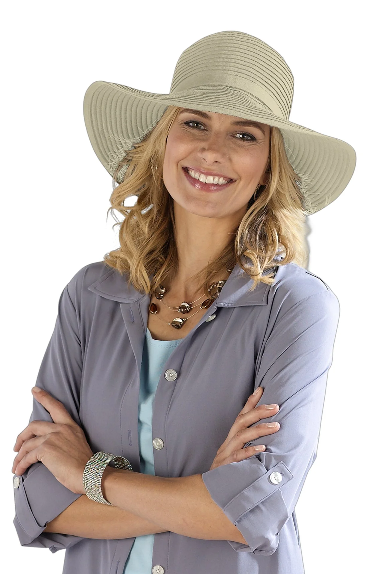 Coolibar – UV Vormbare Reiszonnehoed voor vrouwen – Shelly – Tan