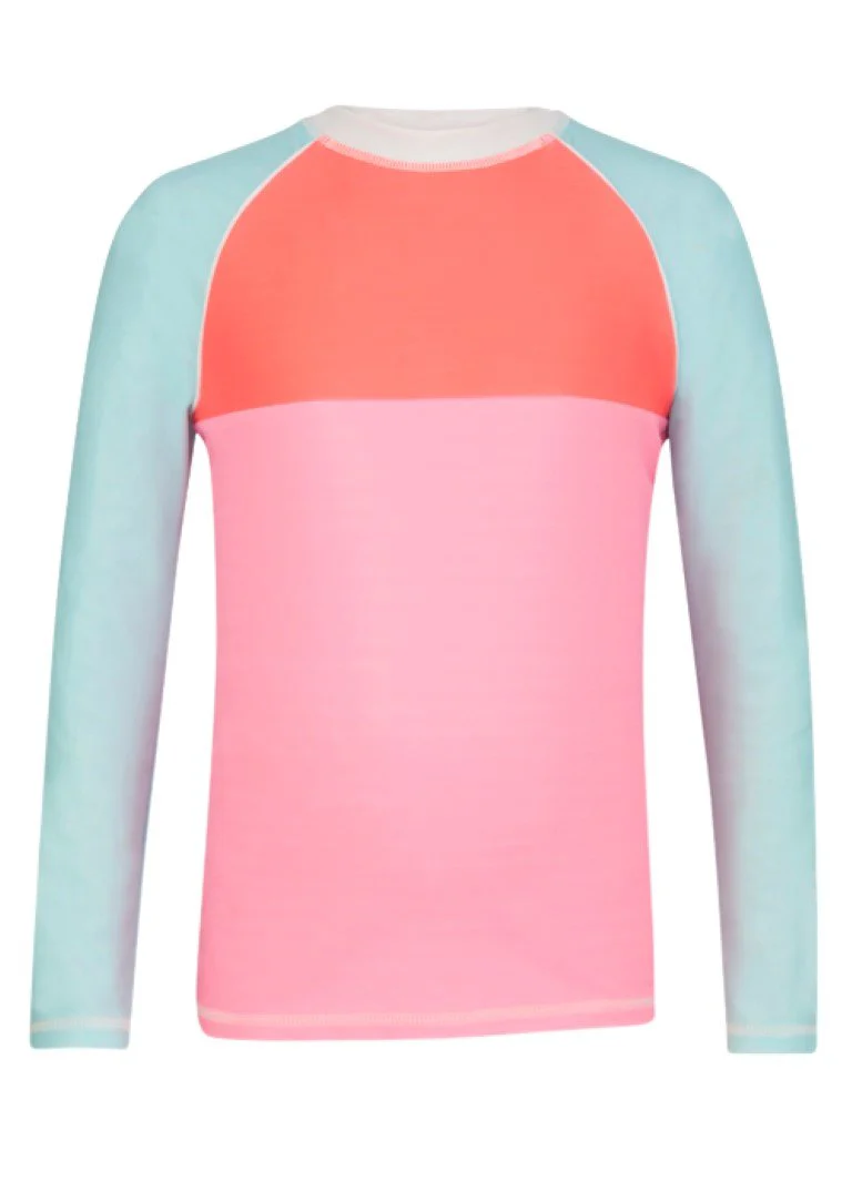 Snapper Rock – UV zwemshirt – Roze/ turquoise Snapper Rock – UV zwemshirt – Roze/ turquoise