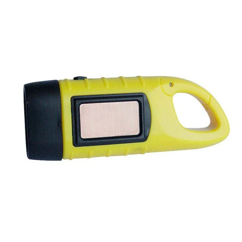 Zonne-energie Waterproof Zaklamp met Handmatige Oplading – Compacte Nood LED Licht voor Buiten- en Thuisgebruik