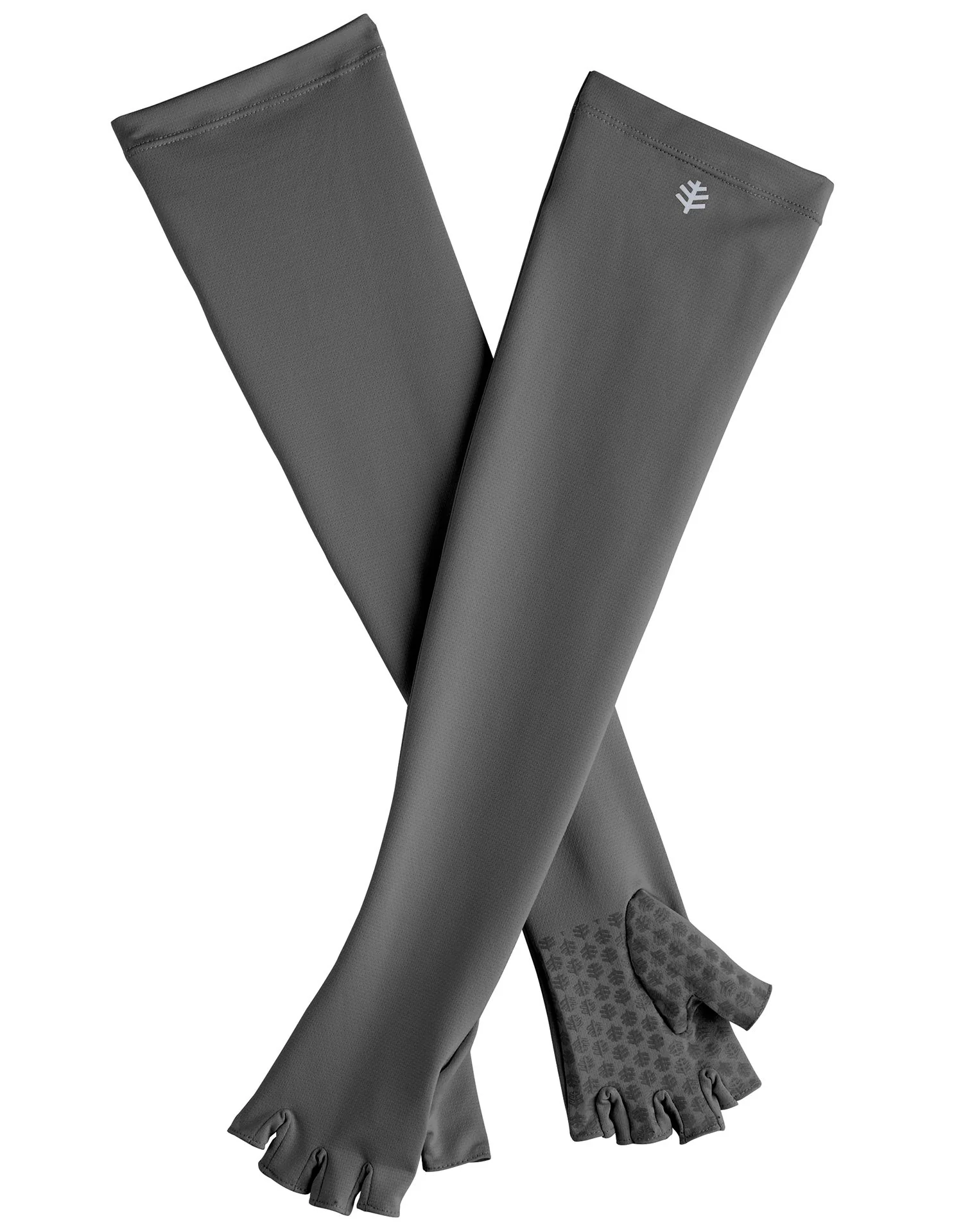 Coolibar – UV vingerloze handschoenen met lange mouw voor volwassenen – Perpetua – Houtskool