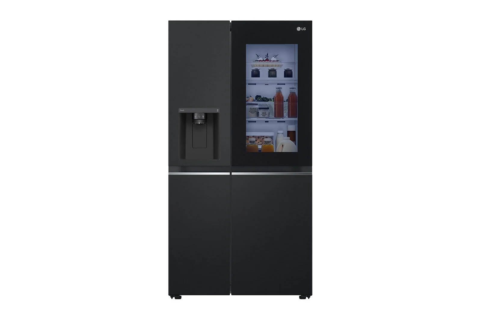 LG InstaView GSGV80EPLD amerikaanse koelkast Vrijstaand 635 l Zwart, Grafiet