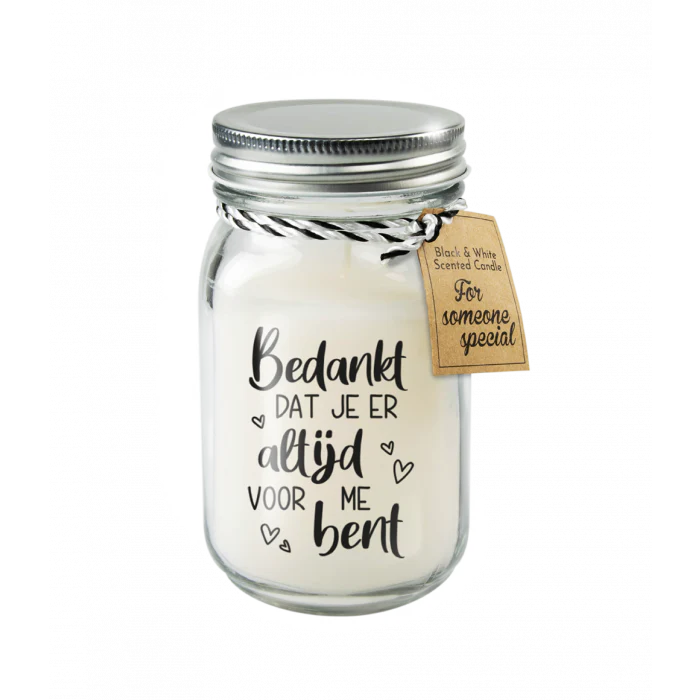 Black & White scented candles – Bedankt