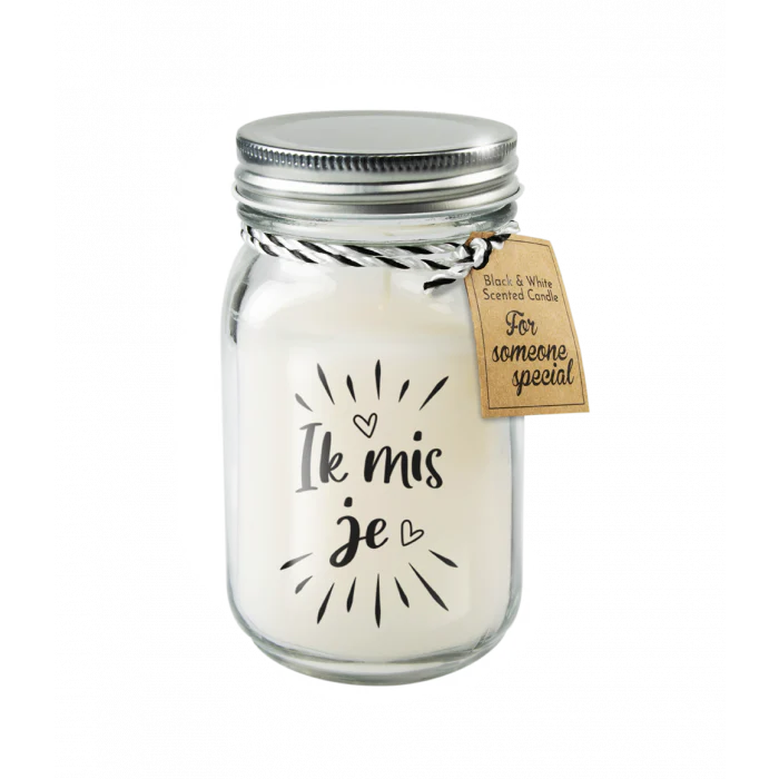 Black & White scented candles – Ik mis je