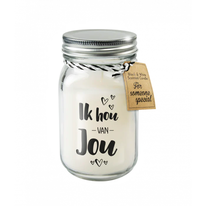 Black & White scented candles – Ik hou van jou