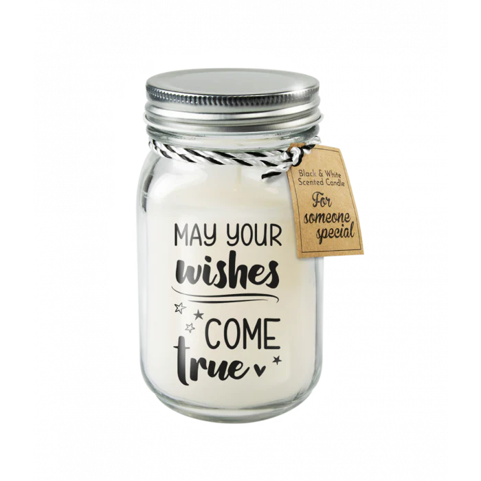 Black & White scented candles – May your wishes
