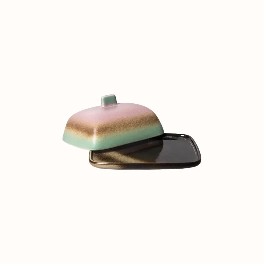 70s ceramics butter dish mercury
