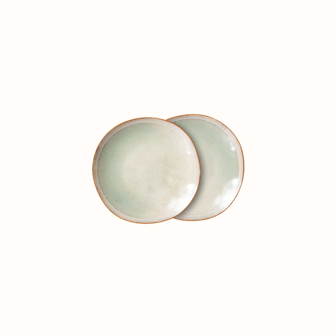 70s ceramics side plate mist