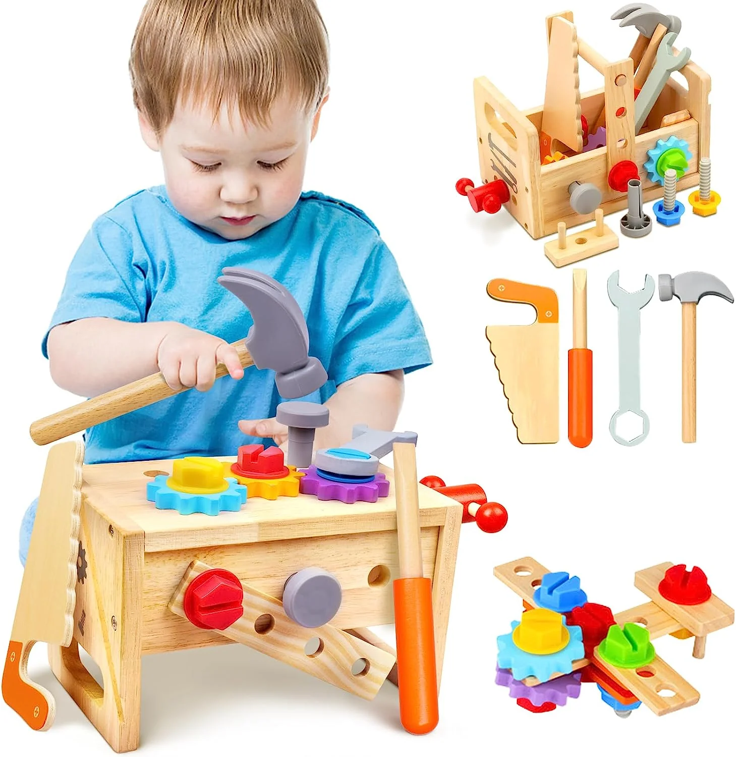 Houten Peuter Gereedschap – Creatief Speelplezier met de Houten Gereedschapskist